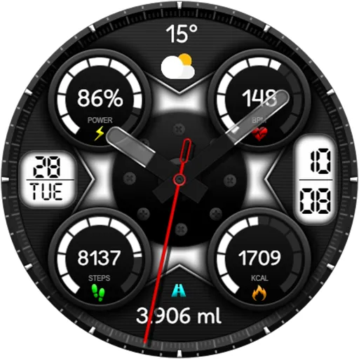 Hybrid TANKAN URX24 Watch face screenshot 11