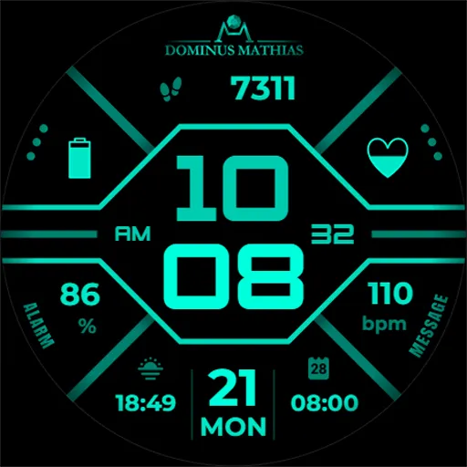 DM031 Cool Digital Watchface screenshot 8
