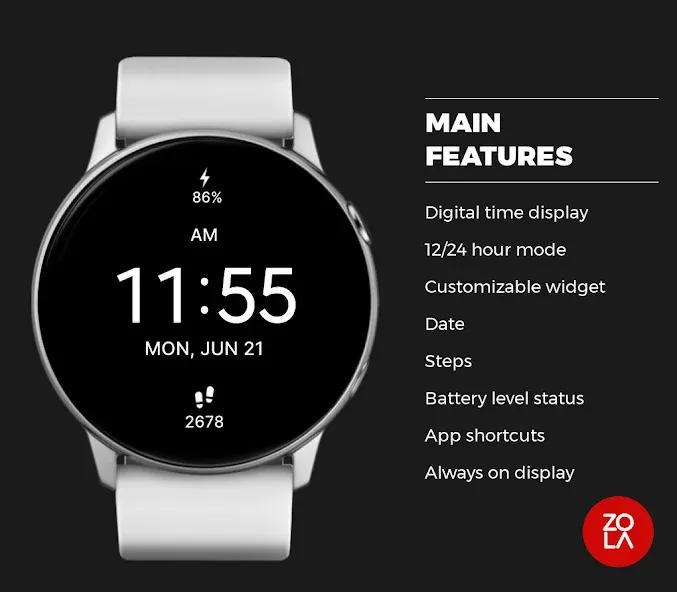 Dark Black Watch Face screenshot 2