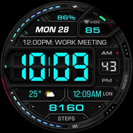 MD310 Digital watch face screenshot 33
