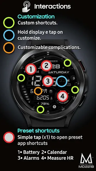 MD221B Digital watch face screenshot 7