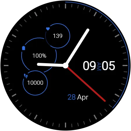 DS H001 - Hybrid watch face screenshot 4