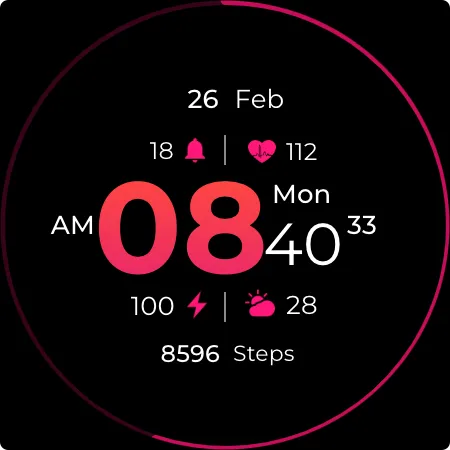 SM Gradient Hour Watch Face screenshot 7