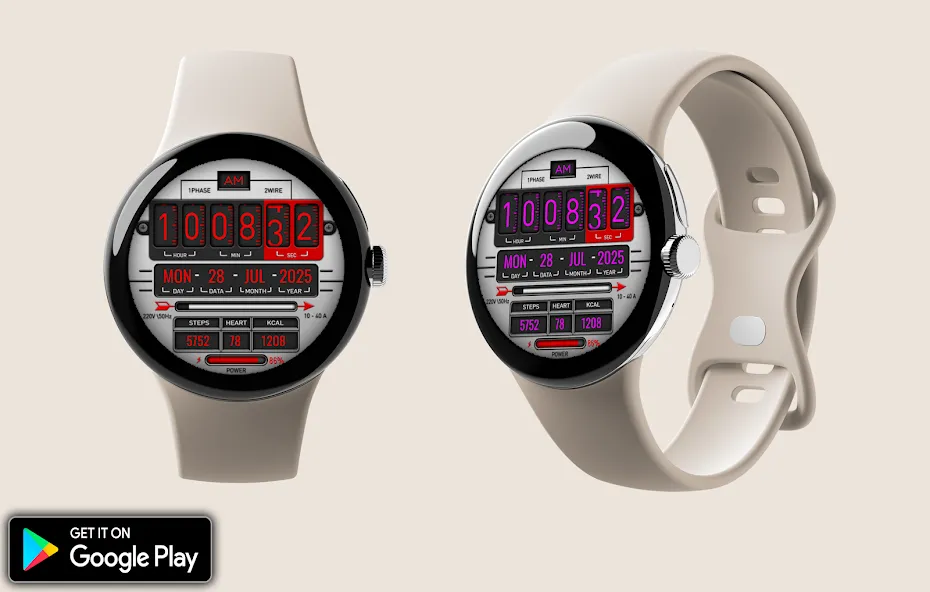 Digital Fliptime Watch face screenshot 5