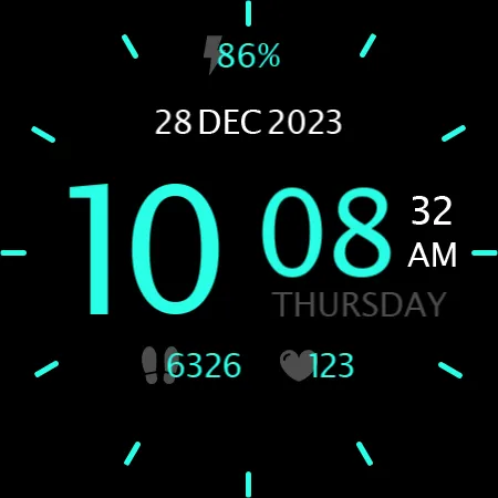 Key048 Digital Watch Face screenshot 27