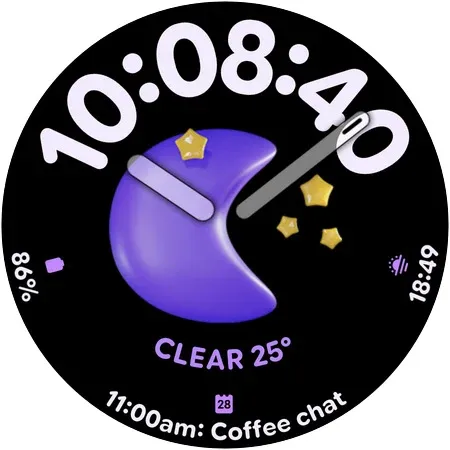 Curvy Weather - Watch face screenshot 9