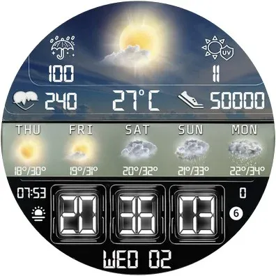 N-SPORT756 Weather DigitalFace screenshot 10