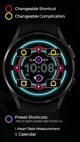 TVV Neon Watch Face screenshot 4