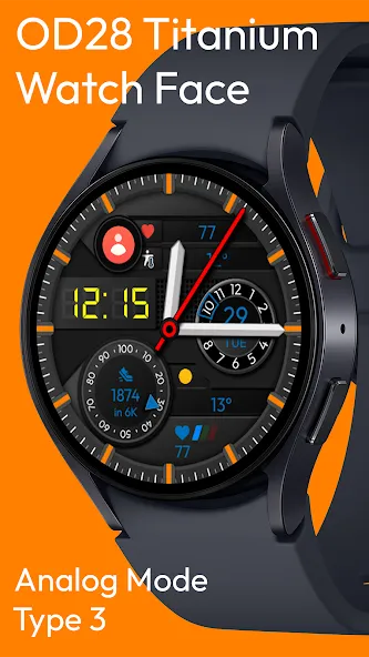 OD28 Titanium Watch Face screenshot 3