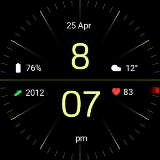 Minimal Black Watch Face screenshot 20