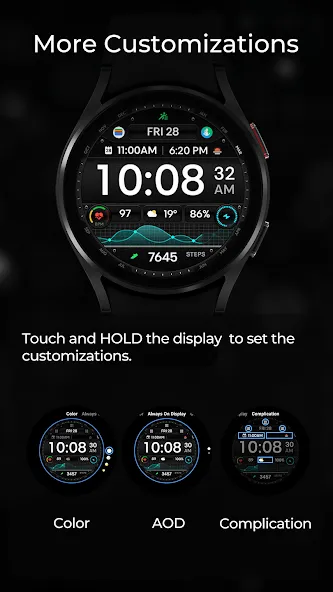 TVV Sport 7 Digital Watch Face screenshot 5