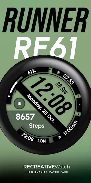 RE61 - Runner Watch Face screenshot 2