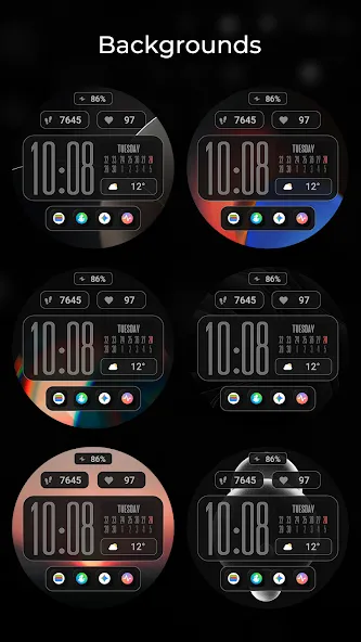 TVV Modern Layout Watch Face screenshot 2