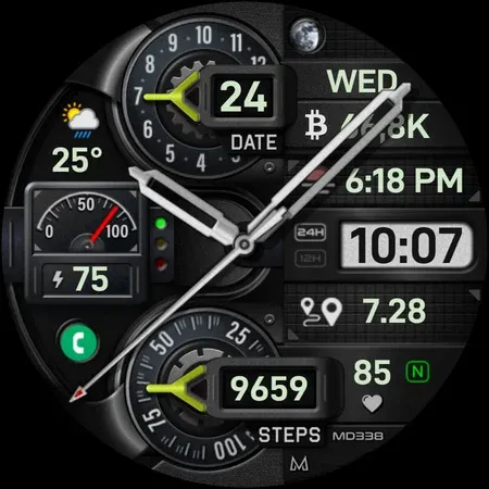 MD338 Hybrid watch face screenshot 14