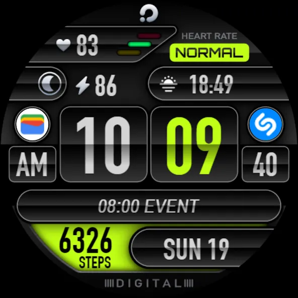 PRADO 05 Digital Watch Face screenshot 11