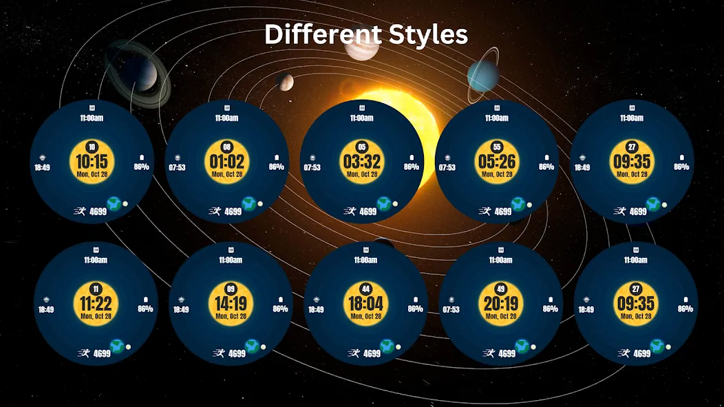 Solar System Orbit Watch Face screenshot 6