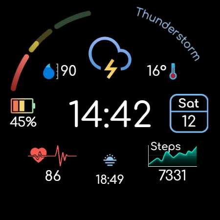 Digital Watchface D14 screenshot 24