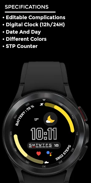 Night 55 - watch face screenshot 4