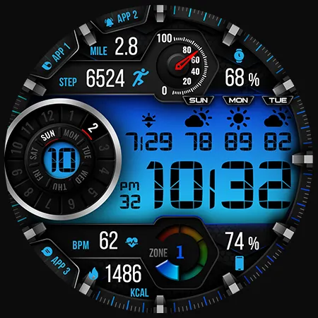 PER12 Digital Watch Face screenshot 47