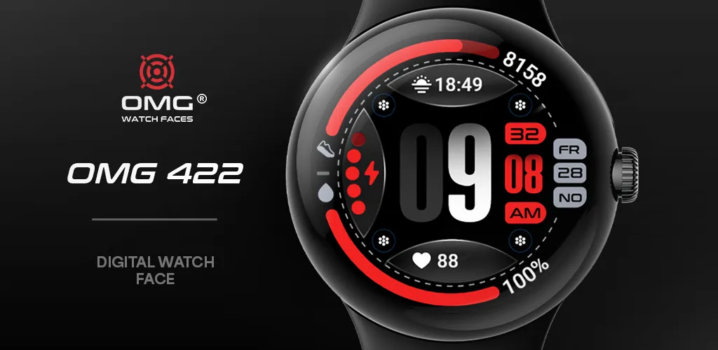OMG 422 - Digital Watch Face screenshot 1