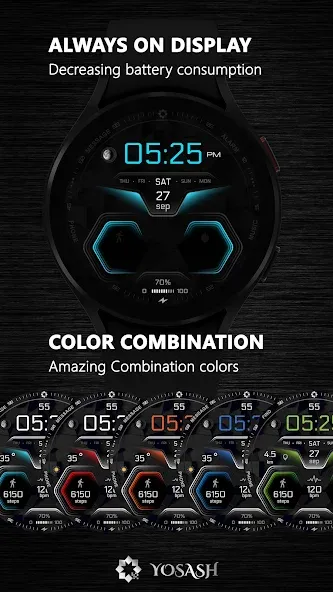 A385 Futuristic Face wear OS screenshot 8