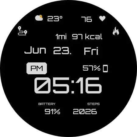 GRBL BLK Watch Face screenshot 16