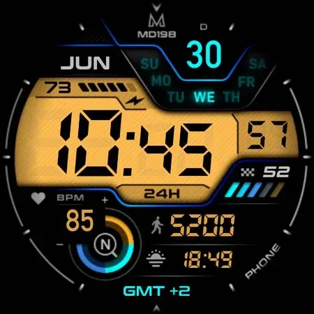 MD198: Digital watch face screenshot 9