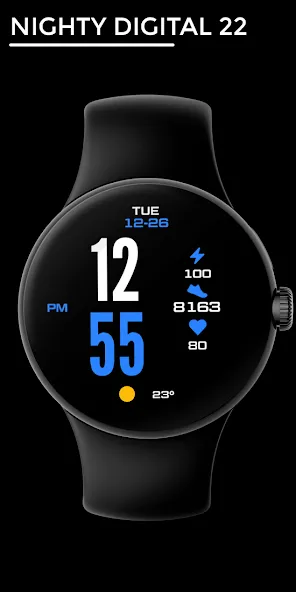Nighty Digital 22 - watch face screenshot 1