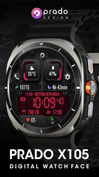 PRADO X105 Digital Watch Face screenshot 2