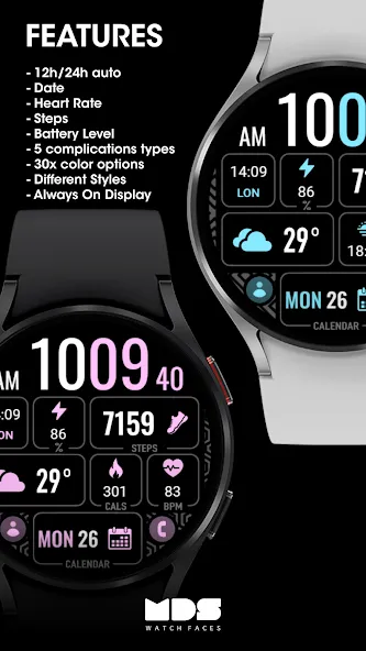 MDS441 Digital Watch Face screenshot 2
