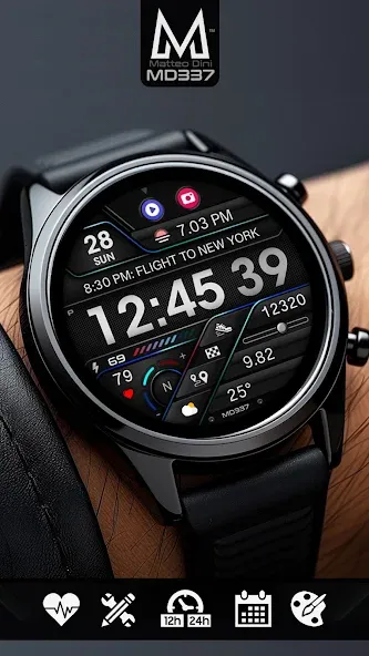 MD337 Digital watch face screenshot 1
