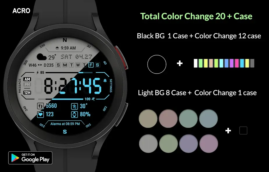ACRO Perfect BW Watchface screenshot 5