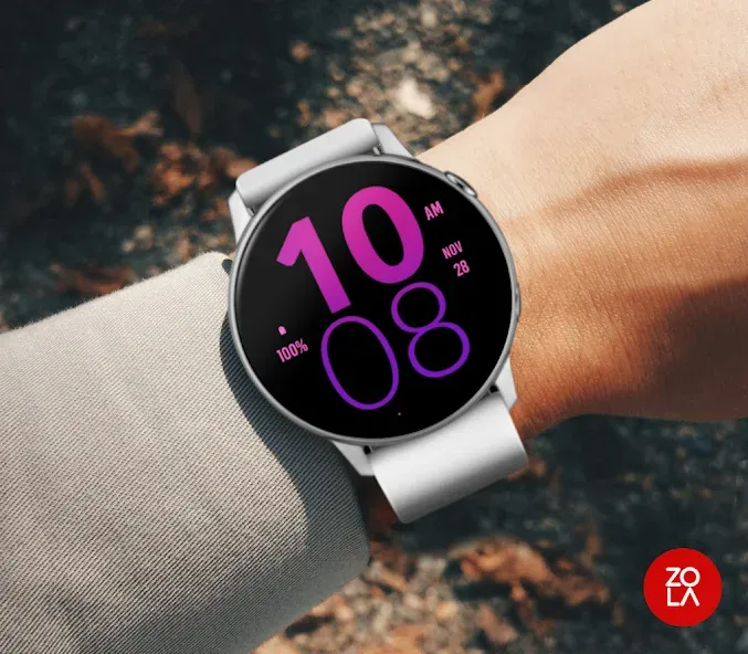 Pink Purple Large Watch Face screenshot 3