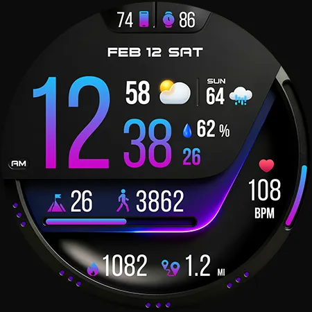 PER76 Digital Watch Face screenshot 45