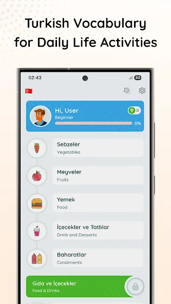 Turkish for beginners - LangUp screenshot 2