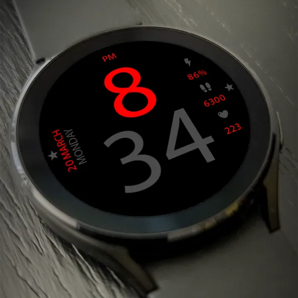 Key036 Digital Watch Face screenshot 2