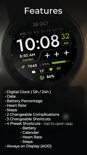 TVV Digital 5 Watch Face screenshot 3