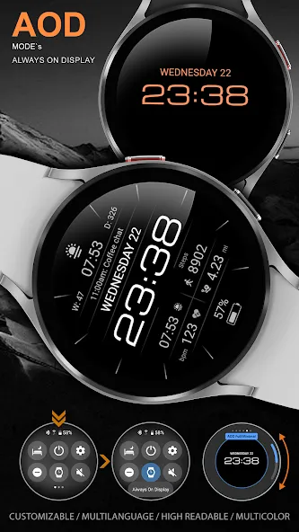 WFP 237 Digital watch face screenshot 8