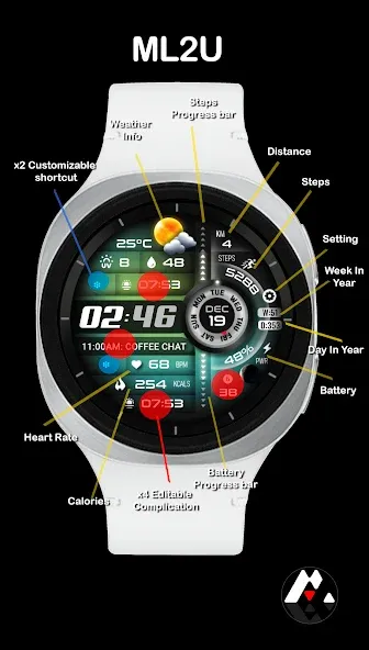 ML2U 342 Watch Face screenshot 2