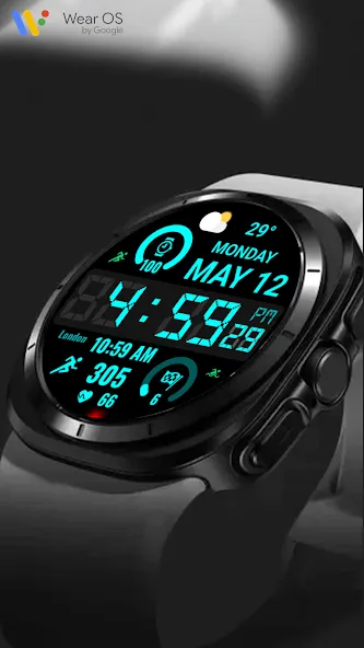 Big Bold Digital WearOS NTV584 screenshot 19