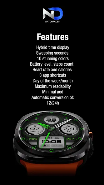 Hybrid Watchface — NDW071 screenshot 21