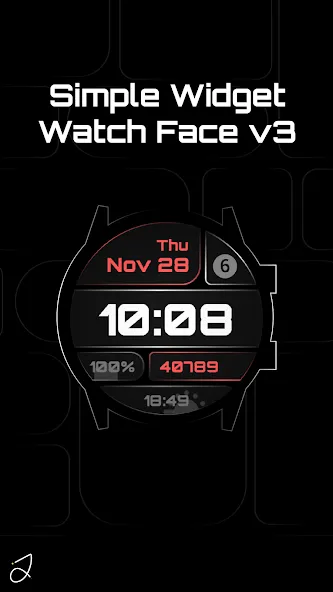 Simple Widget Watch Face v3 screenshot 1