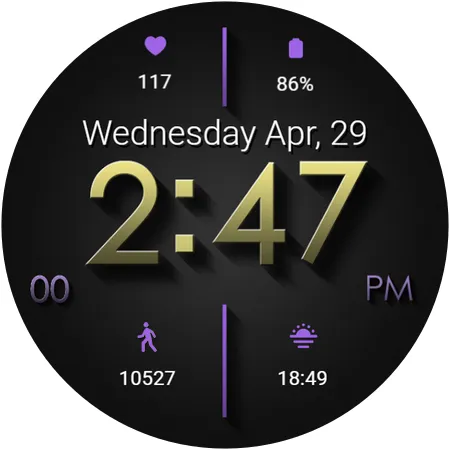Material Shadow WatchFace 2026 screenshot 10