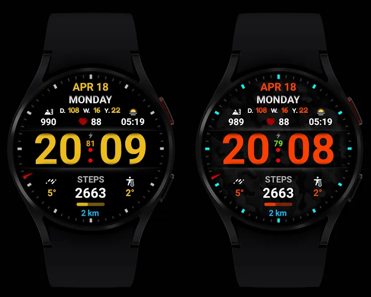 WIN Dgt Super22 MOD watch face screenshot 5