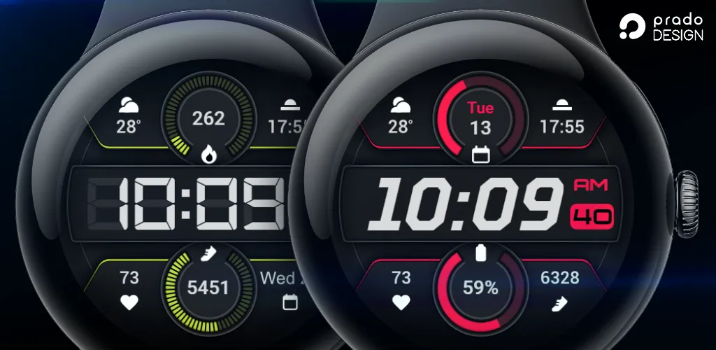 PRADO 91 Digital Watch Face screenshot 1