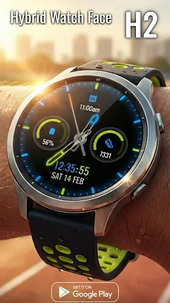 Hybrid watch face H2 screenshot 1