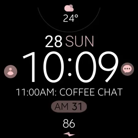 Battery Rose Gold watch face screenshot 9
