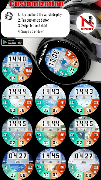 N-SPORT513 DigitalWeather Face screenshot 4
