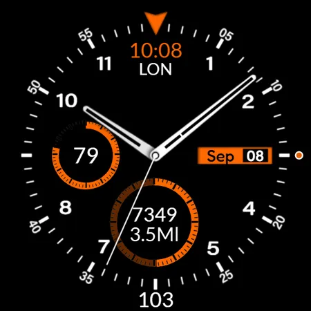 CC Black Analog Watch Face screenshot 6