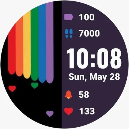 Pride Rainbow Watch Animated screenshot 1